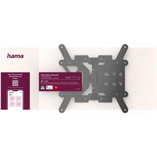 Hama Tv Muurbeugel Full Motion Ultra-Slim Voor 32-65 Inch Schermen Zwart