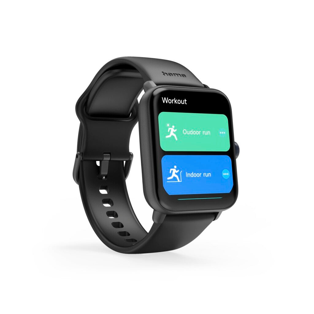 Hama 6010 Smartwatch Tft-Display Telefoonfunctie Waterdicht + Gps Zwart