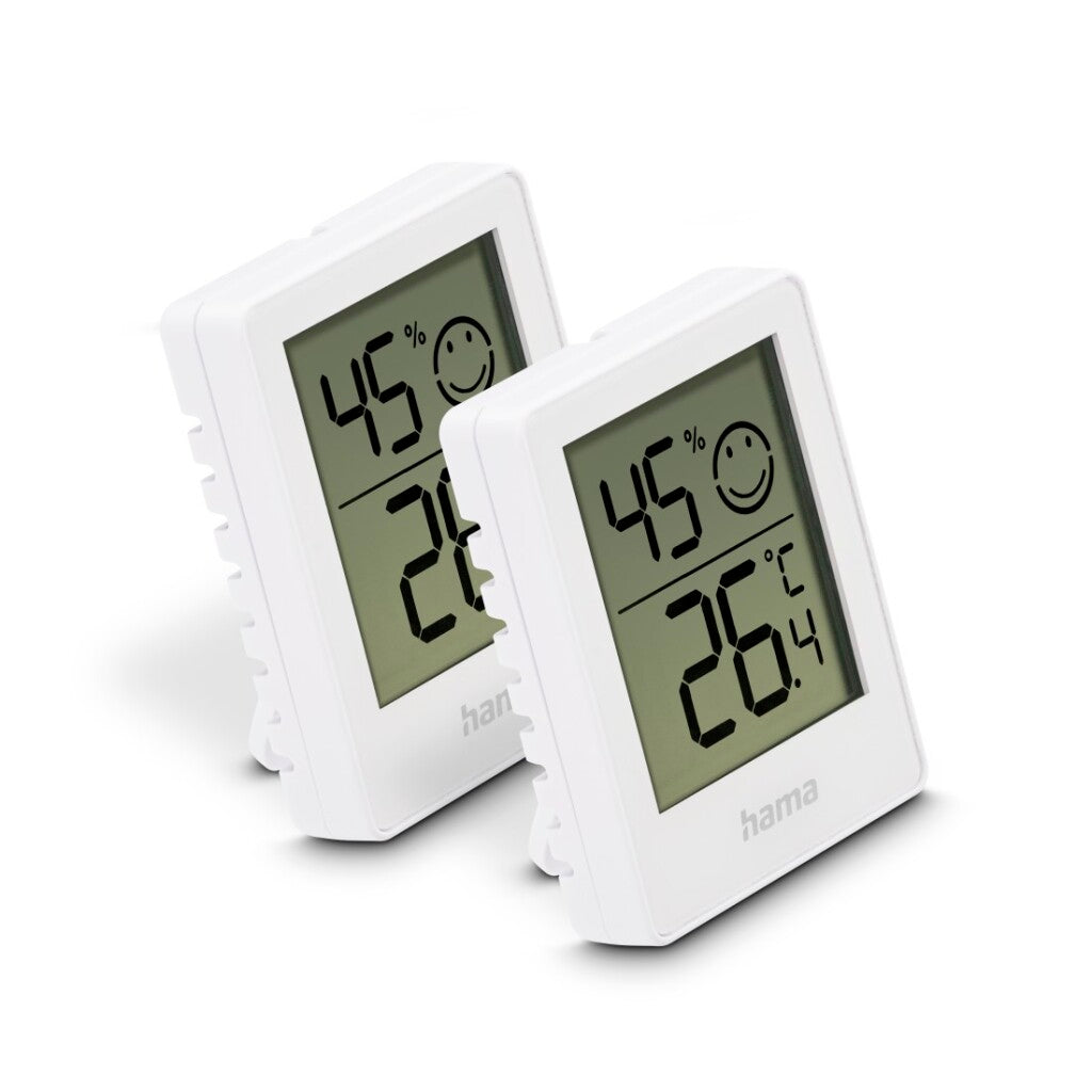 Hama Baros Digitale Thermometer En Hygrometer Voor Binnen 2 Stuks Wit