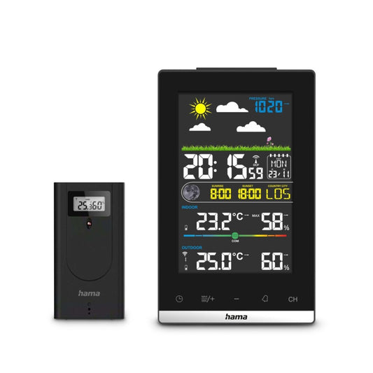Hama Weerstation Jamaica Met Radio Wekker Zwart