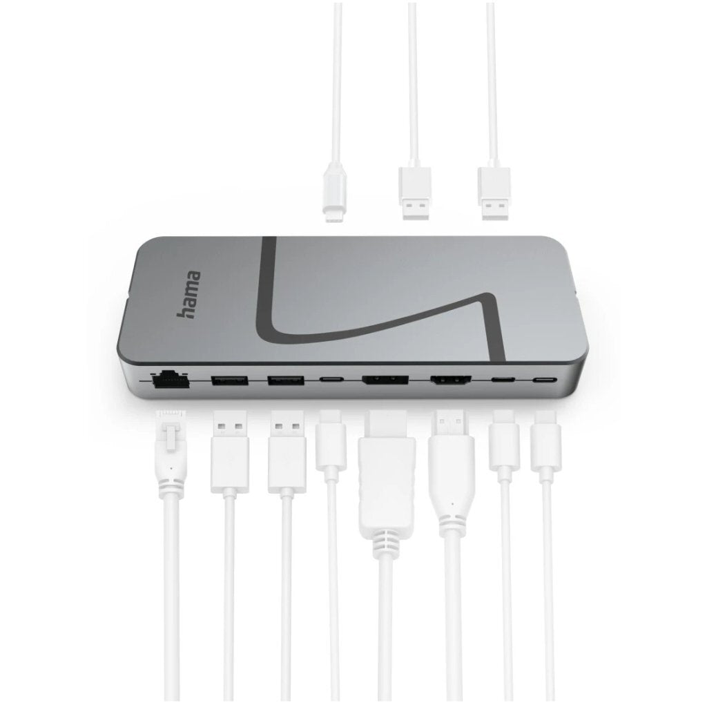 Hama Connect2Office Usb Hub Usb-C Pd 40 Gbit/S 10 Ports Aluminium/Antraciet