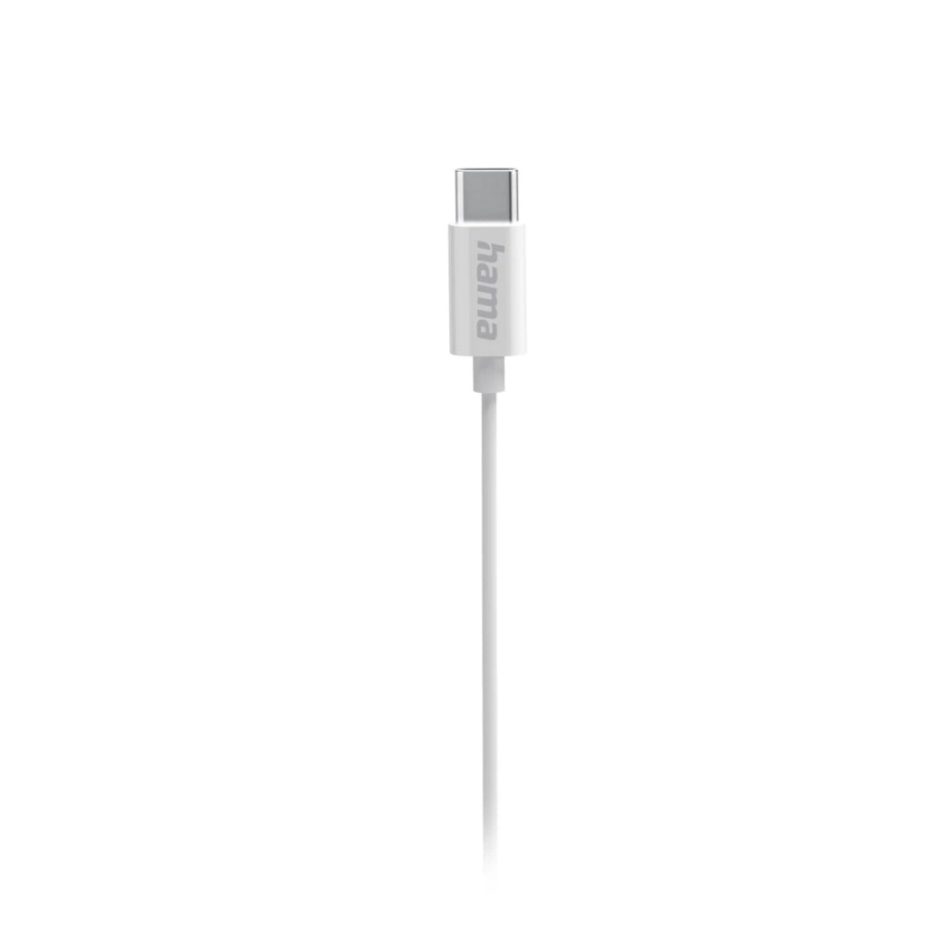 Hama Curly In-Ear Koptelefoon + Microfoon Usb-C Wit
