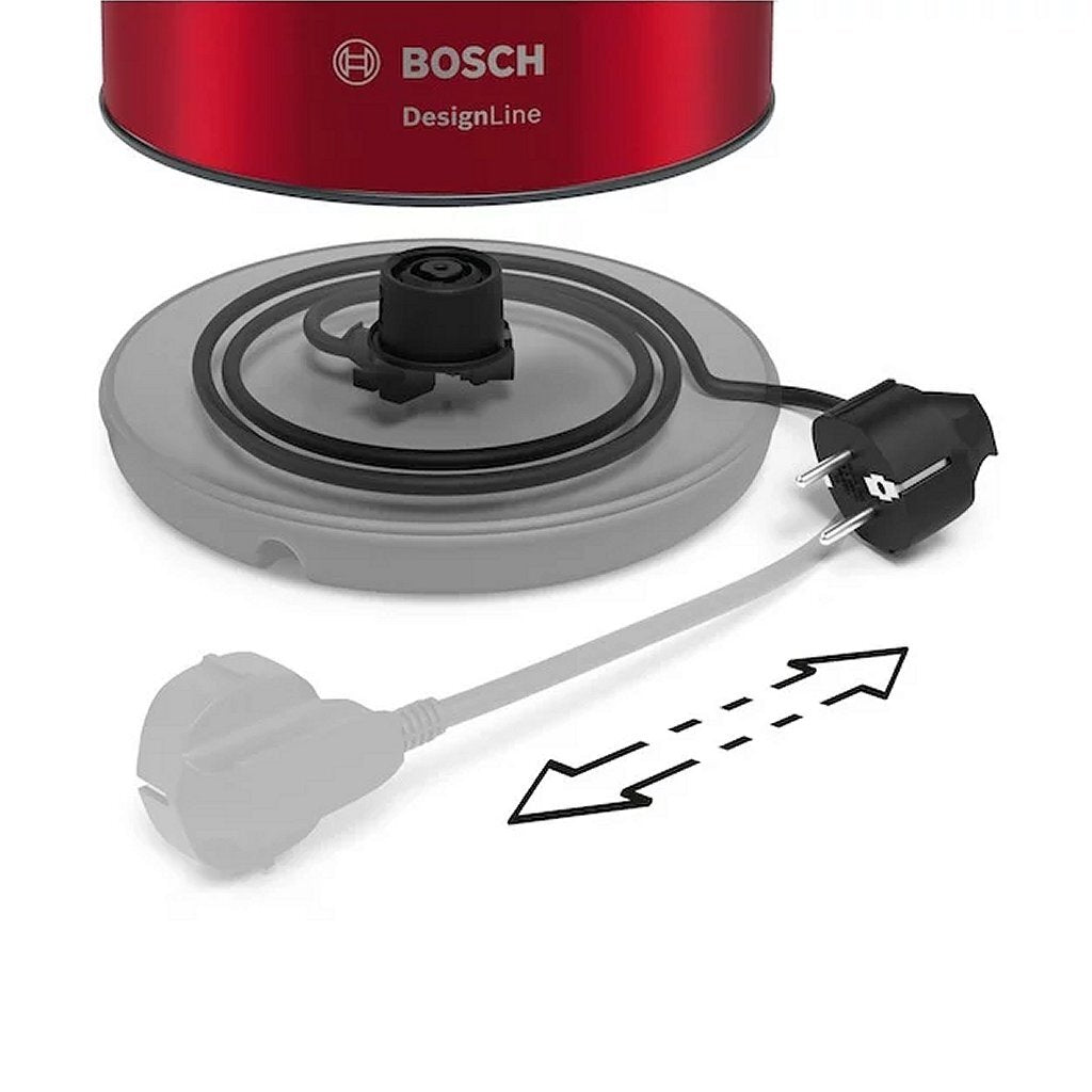 Bosch Twk3P424 Waterkoker 1.7L 2400W Rood/Zwart