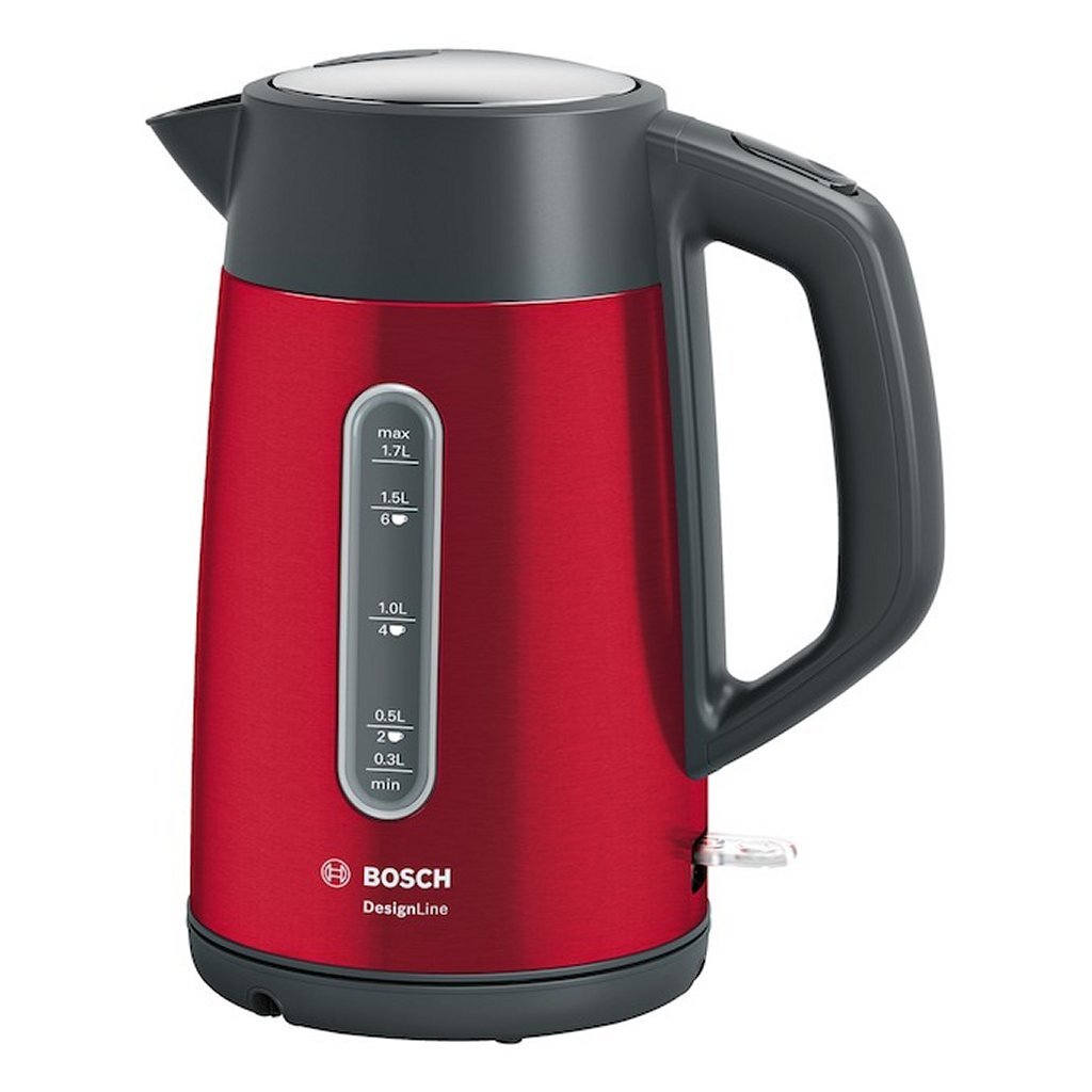 Bosch Twk4P434 Designline Waterkoker 1.7L 2400W Rood/Zwart