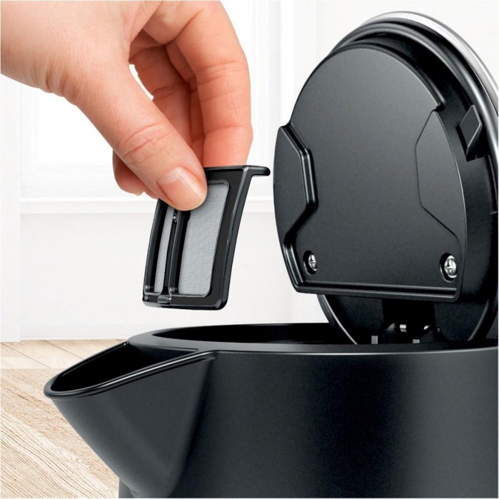 Bosch Twk5P480 Designline Waterkoker 1.7L 2400W Zwart/Rvs