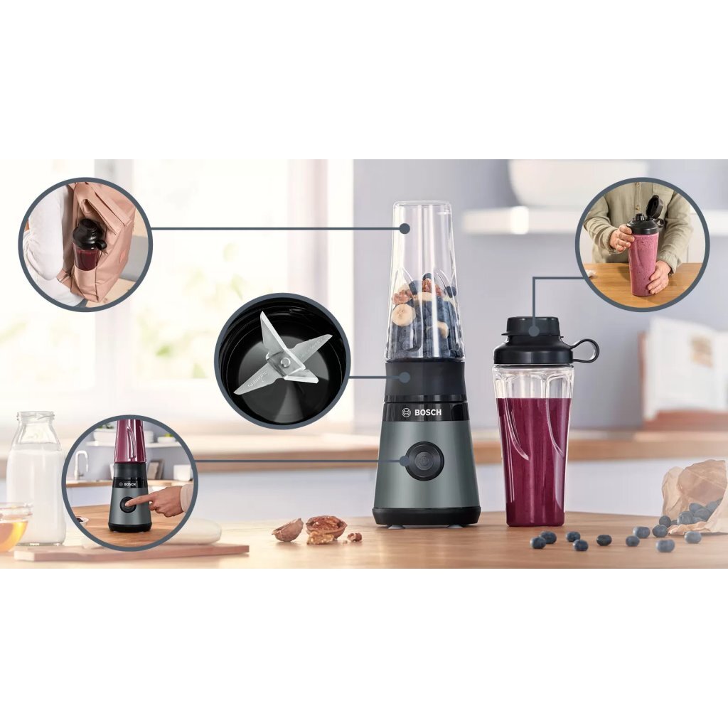 Bosch Mmb2111S Vitapower Serie Blender 450W Antraciet/Zwart