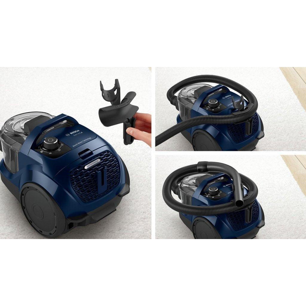 Bosch Bgs21X320 Stofzuiger Zonder Zak 550W Blauw/Zwart