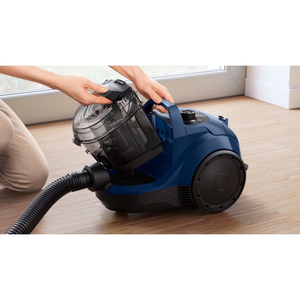Bosch Bgs21X320 Stofzuiger Zonder Zak 550W Blauw/Zwart