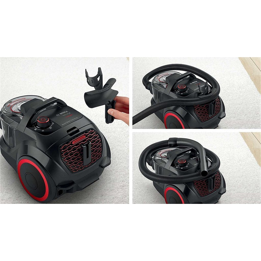 Bosch Bgs21Pow2 Propower Serie 4 Stofzuiger 2L 750W Zwart/Rood