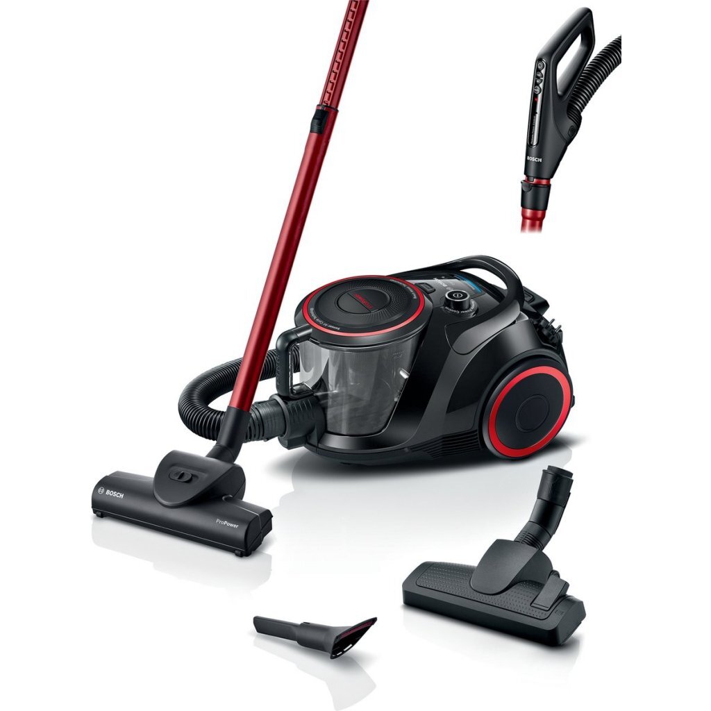 Bosch Bgs41Pow1 Stofzuiger Zonder Zak 700W Zwart/Rood