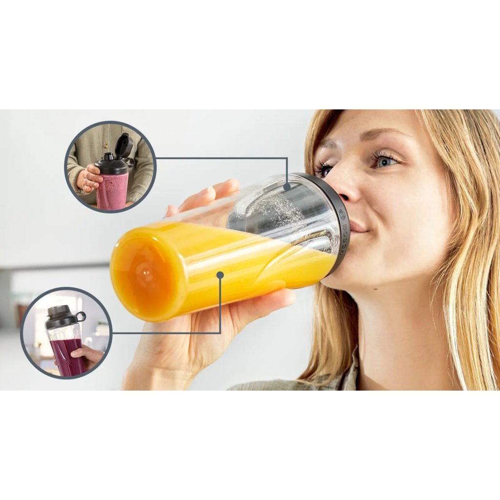 Bosch Mmzbt01B Blenderfles 800 Ml Zwart/Transparant