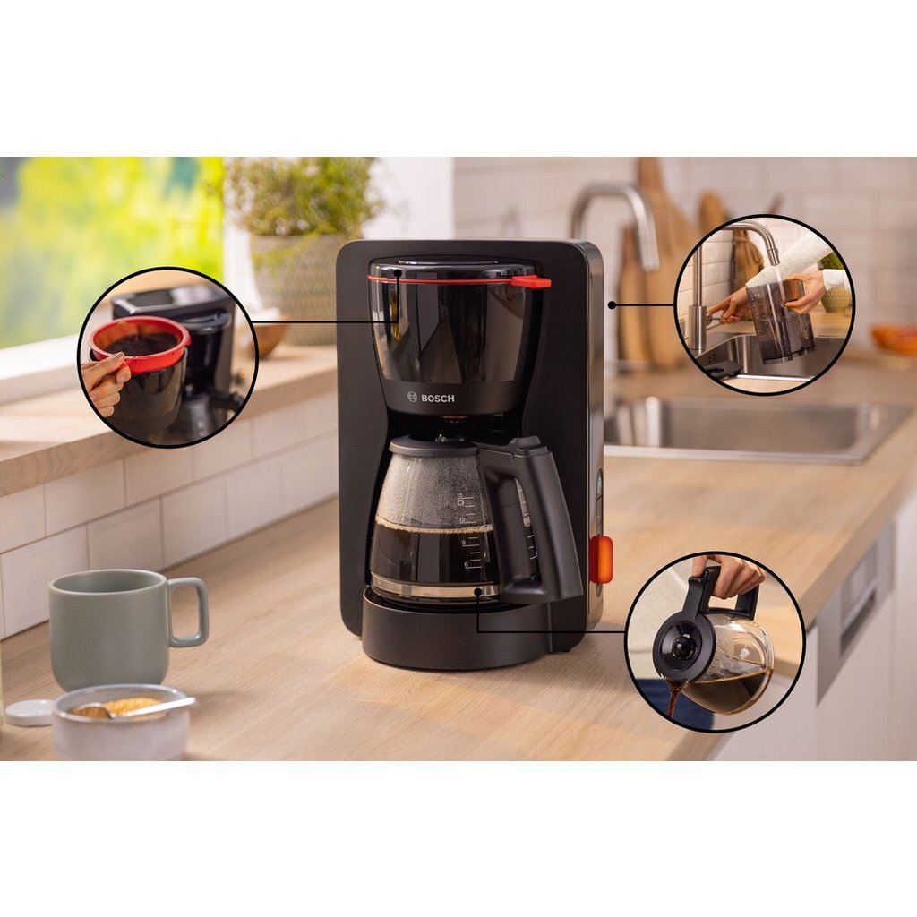 Bosch Tka4M233 Mymoment Koffiemachine Zwart/Rood