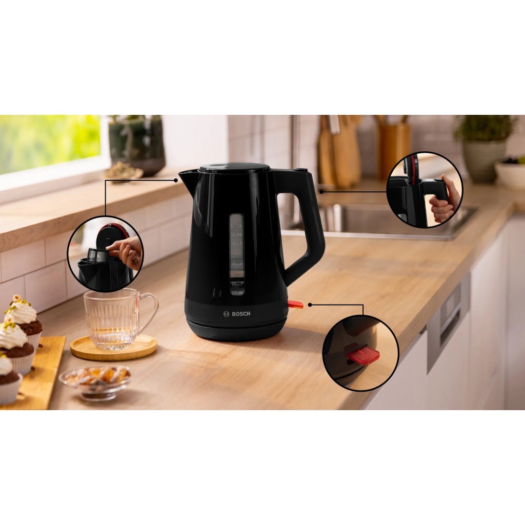 Bosch Twk1M123 Mymoment Waterkoker 1.7L 2400W Zwart