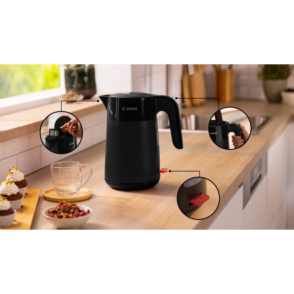 Bosch Twk2M163 Mymoment Waterkoker 1.7L 2400W Zwart