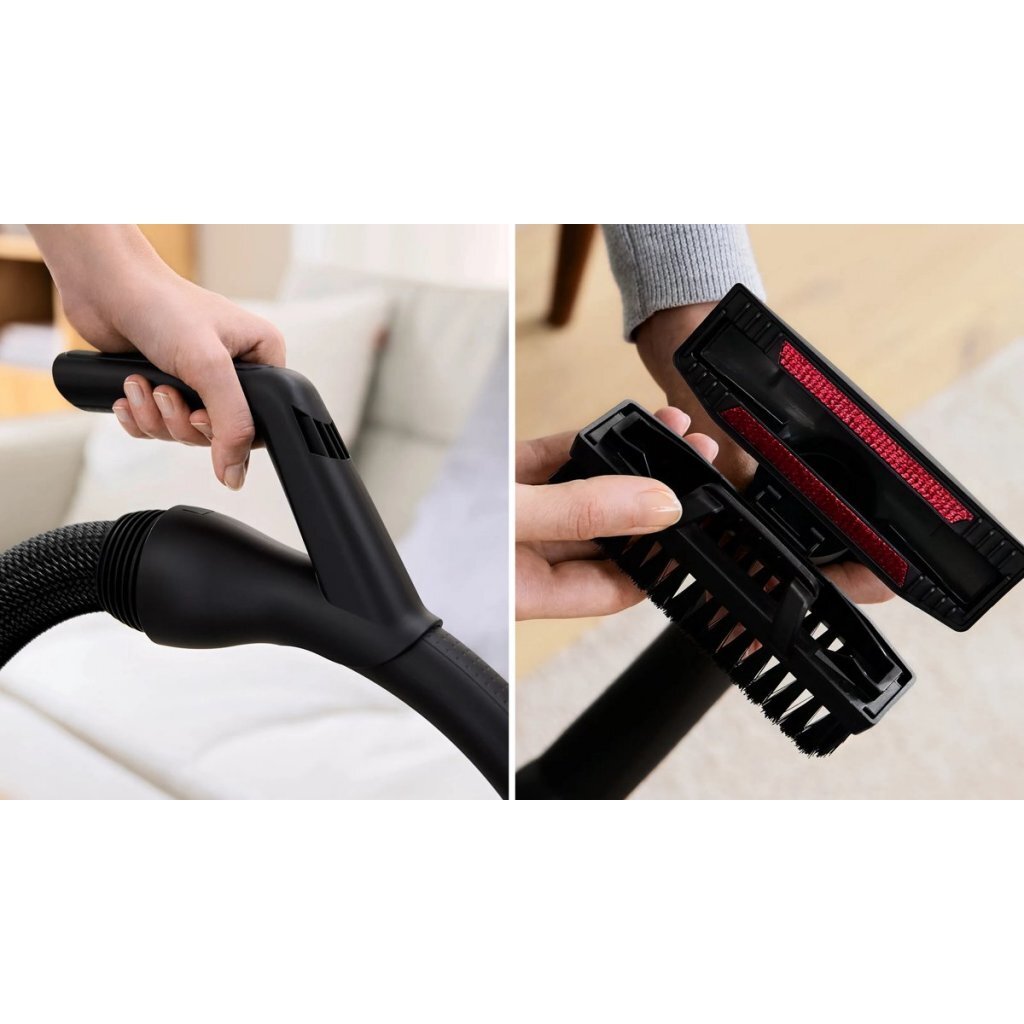 Bosch Bgl8Pow3A Stofzuiger 890W Zwart/Rood