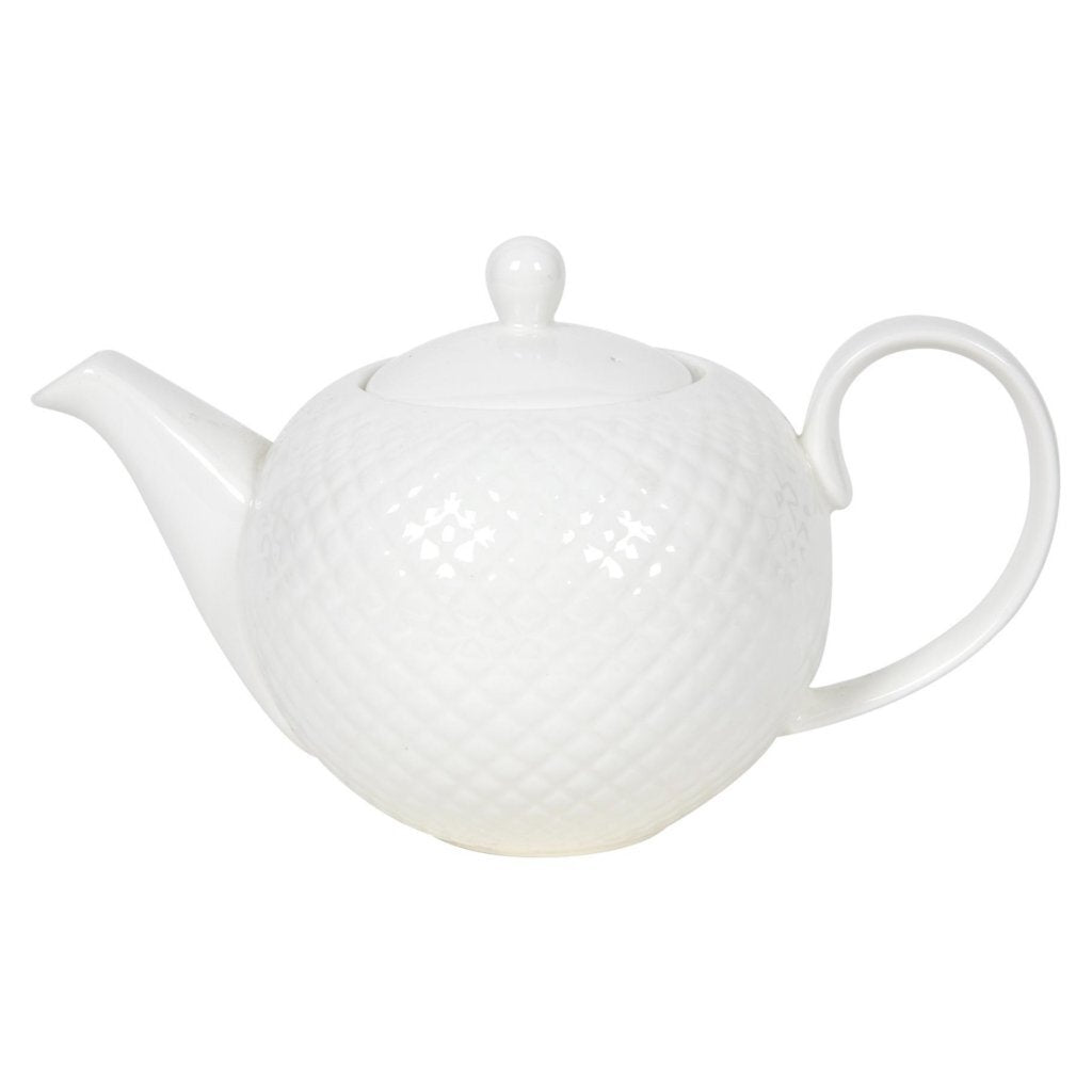 Overige Merken Porseleinen Theepot Diamond 900 Ml Wit