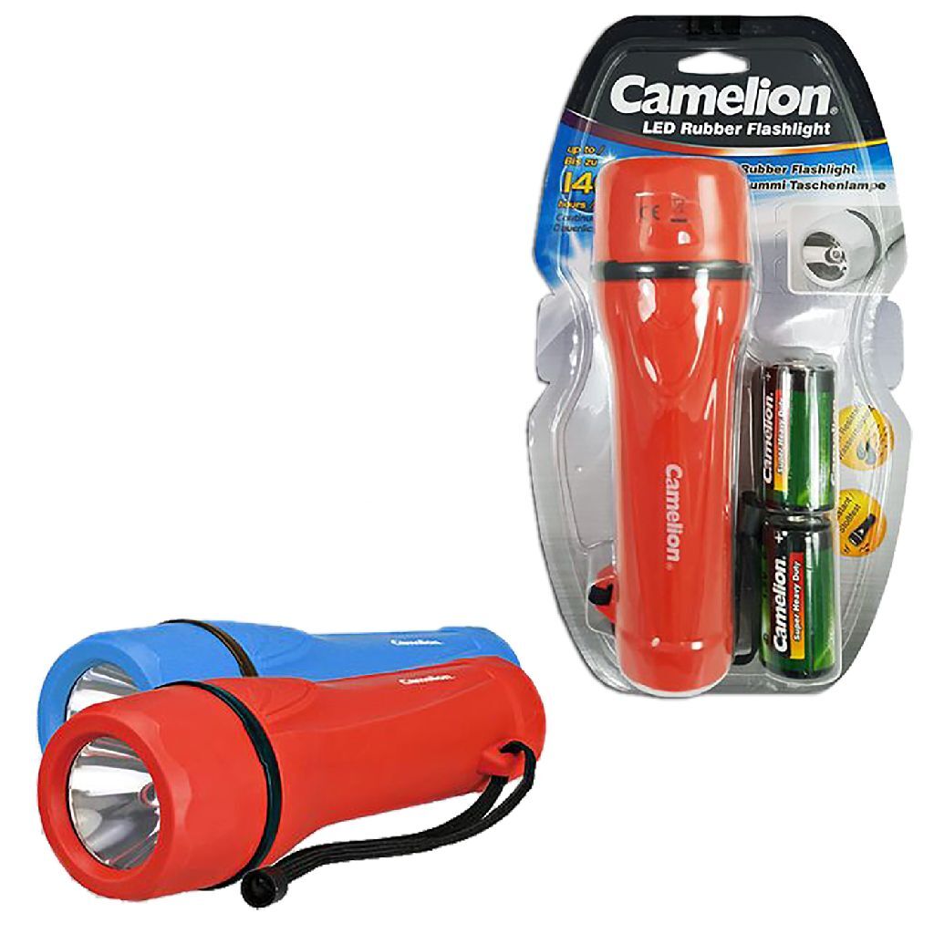 Camelion Led Zaklamp + 2Xd Batterijen Assorti