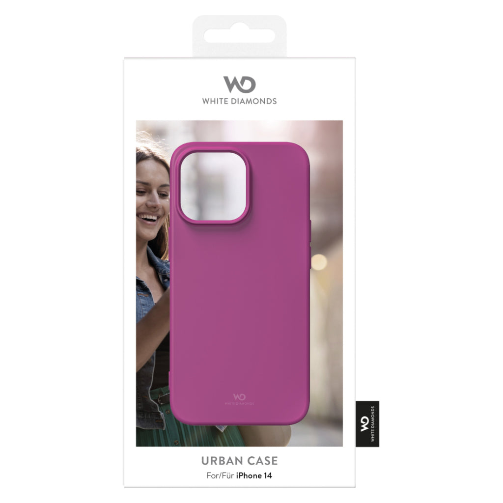 White Diamonds Urban Case Cover Voor Apple Iphone 14 Fuscia