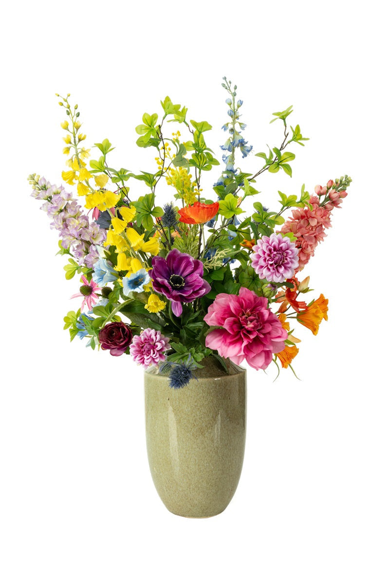 Artificial Flower Bouquet - Bold & Bright Deluxe - Real Touch - 16 Stems - ↑ 85 Cm
