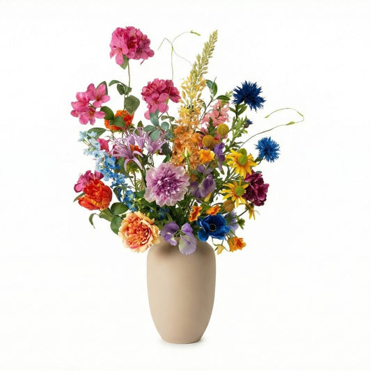 Artificial Flower Bouquet - Summer Garden Deluxe - Real Touch - 19 Stems - ↑ 100 Cm