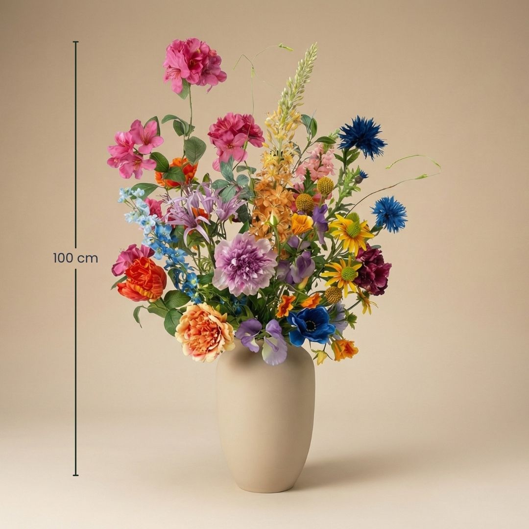 Artificial Flower Bouquet - Summer Garden Deluxe - Real Touch - 19 Stems - ↑ 100 Cm
