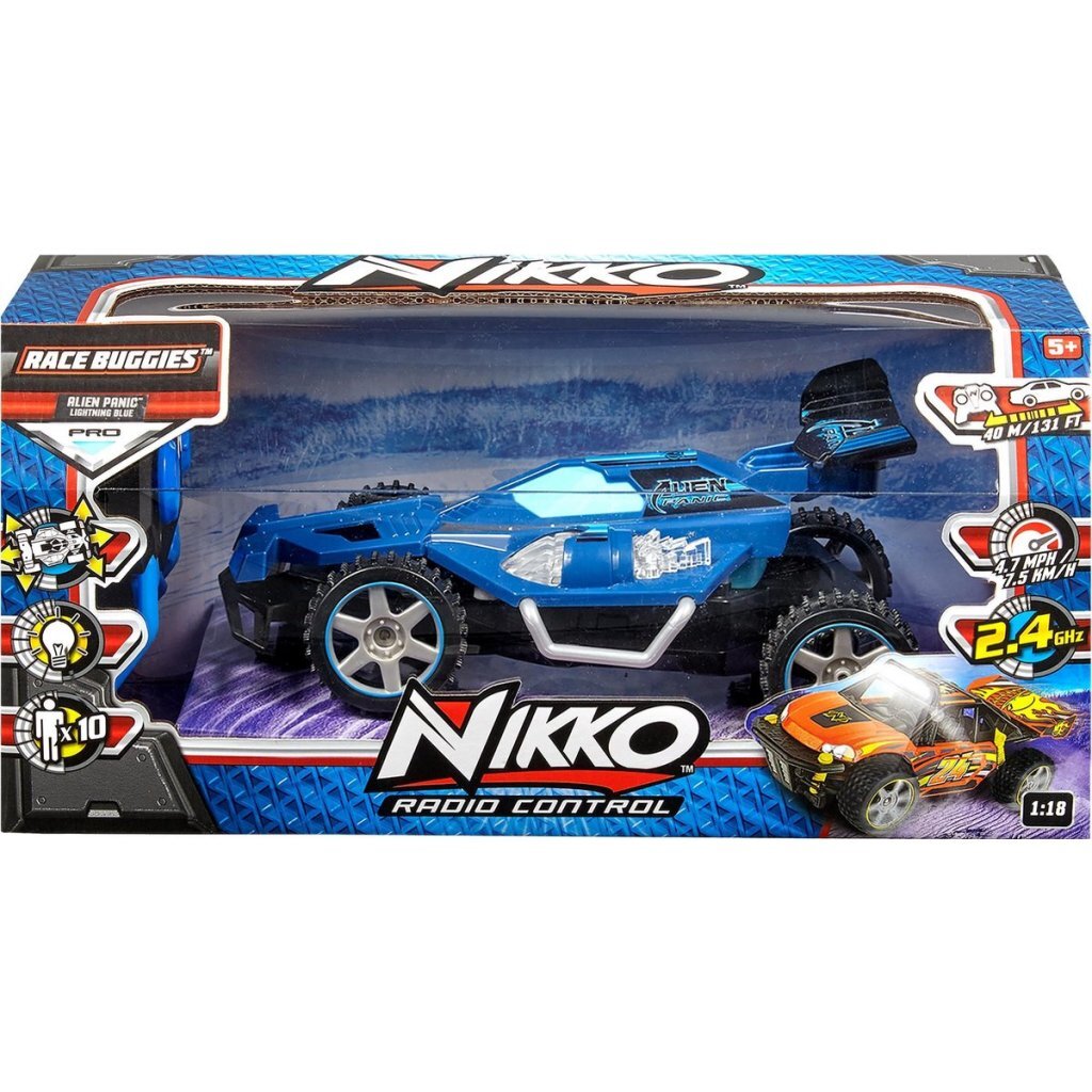 Nikko Rc Race Buggies Alien Panic Blue 1:18 + Licht