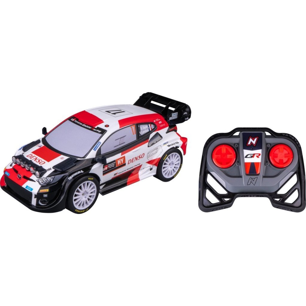 Nikko Rc Rally Toyota Gazoo 1:18 + Licht Zwart/Wit/Rood