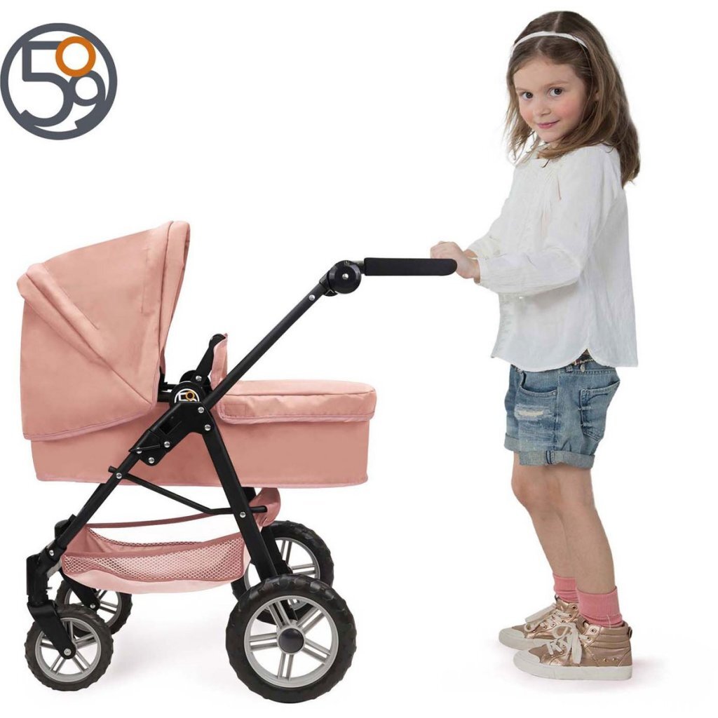Overige Merken Poppenwagen 73X40X62.5 Cm Roze/Zwart
