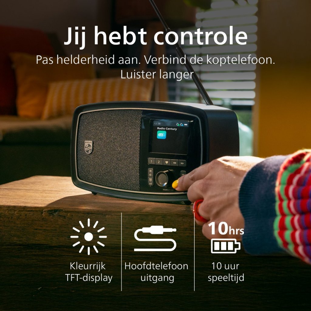 Philips Tav2000Db/00 The Janet Dab+ Radio Zwart