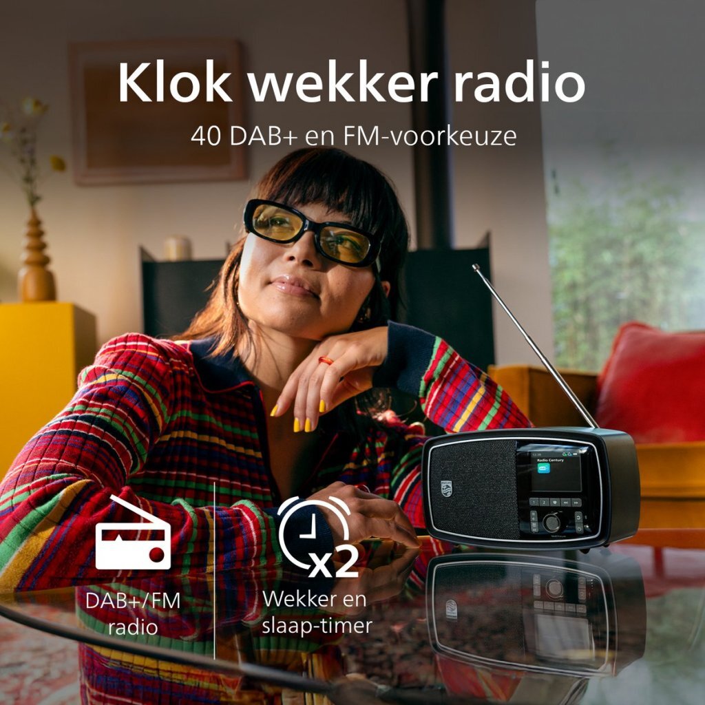 Philips Tav2000Db/00 The Janet Dab+ Radio Zwart