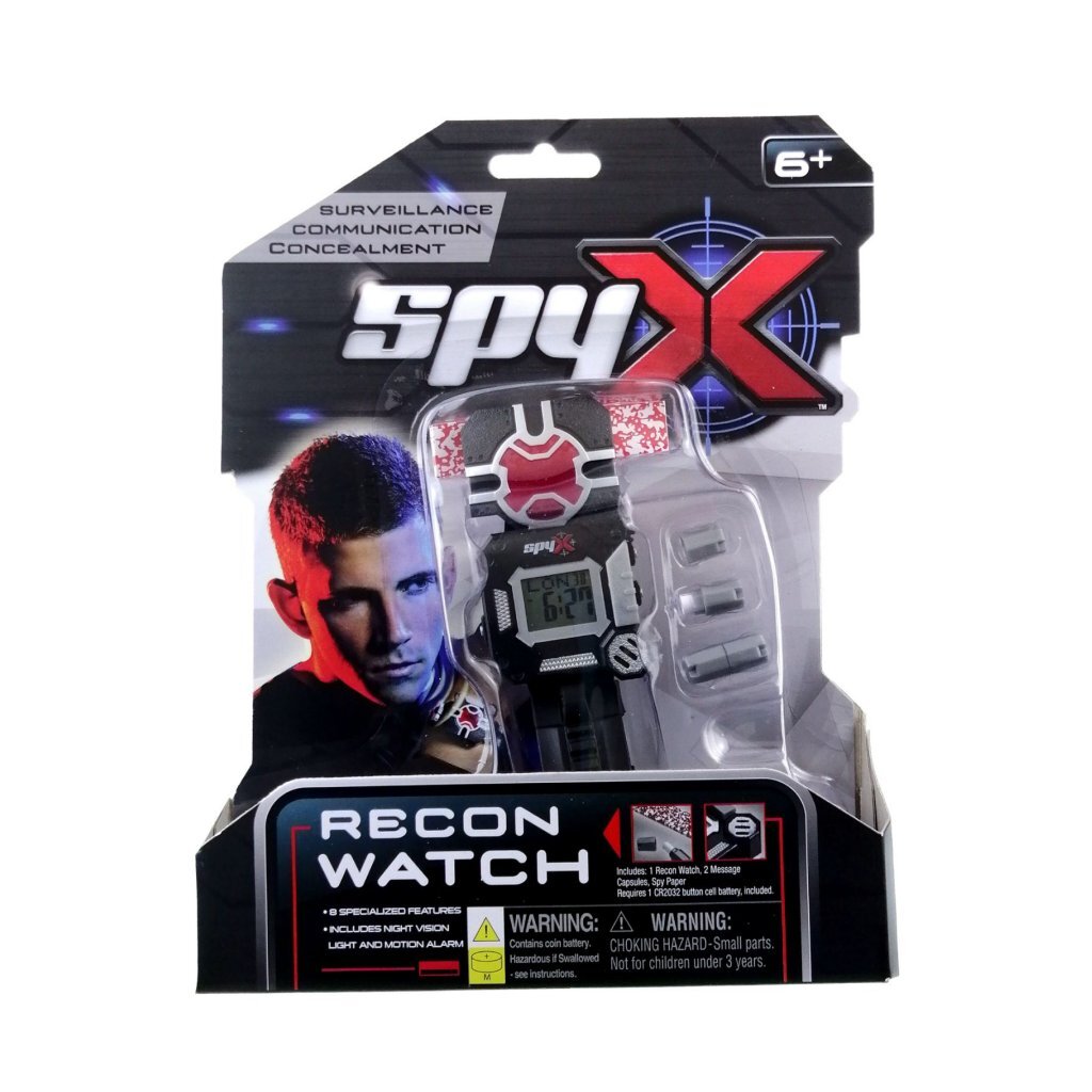 Spyx Spionnenhorloge + Licht En Geluid Zwart