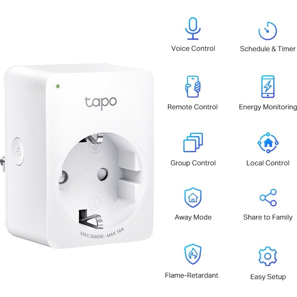 Tp-Link Tapo P110 Slimme Stekker 4 Stuks Wit