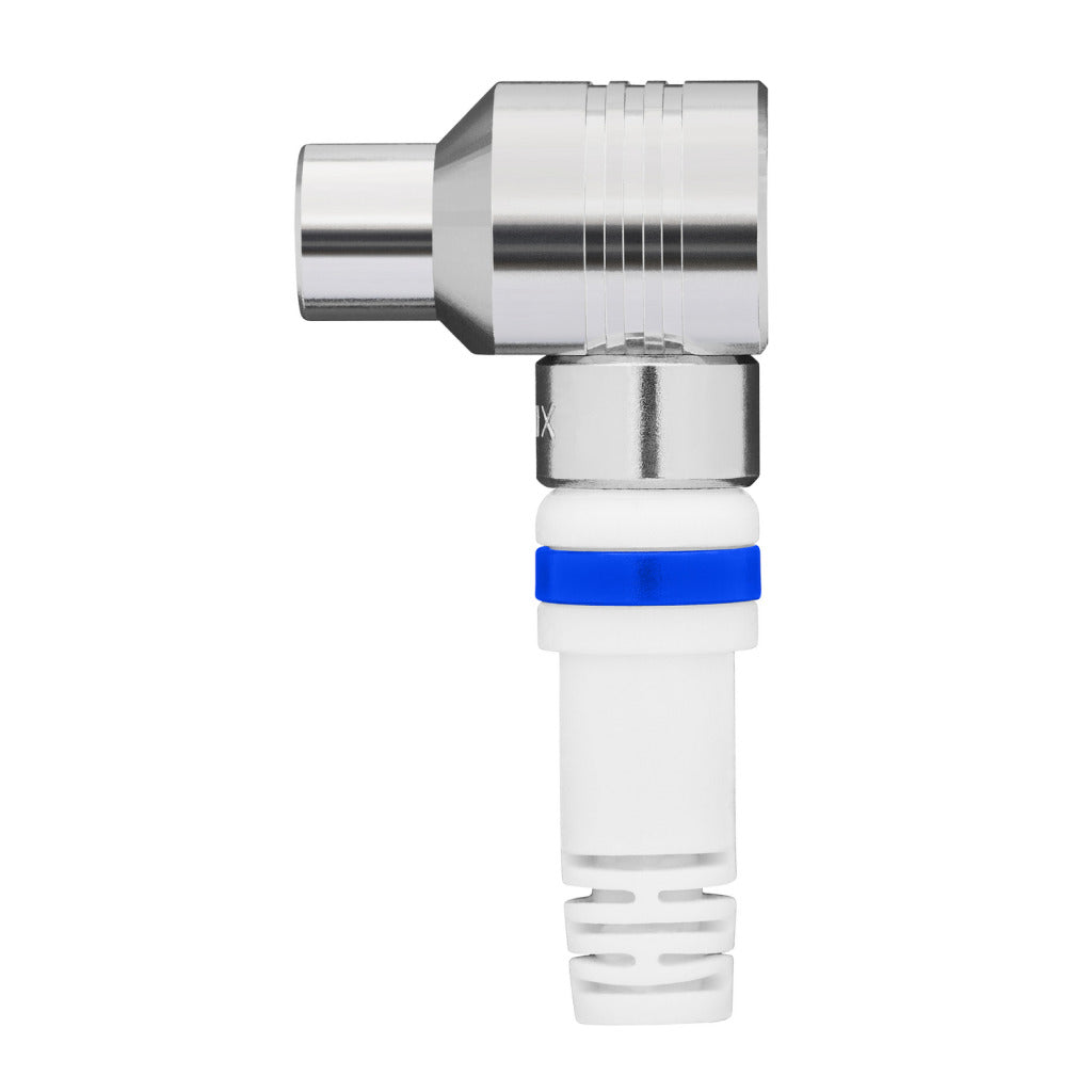 Technetix Tn-Rla 21-3-S Coaxkabel Male - Female Haaks 90° 3 M Wit/Zilver