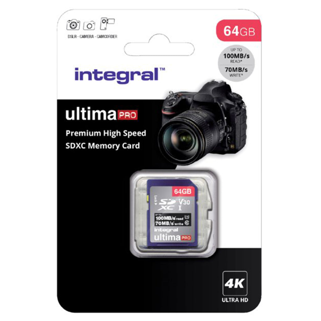 Integral Sdxc V30 100/70Mbs Pro 64Gb