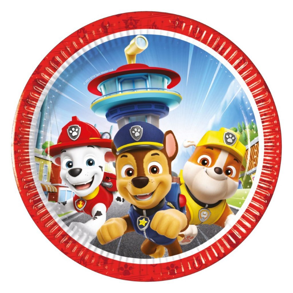 Paw Patrol Bordjes 20 Cm 8 Stuks