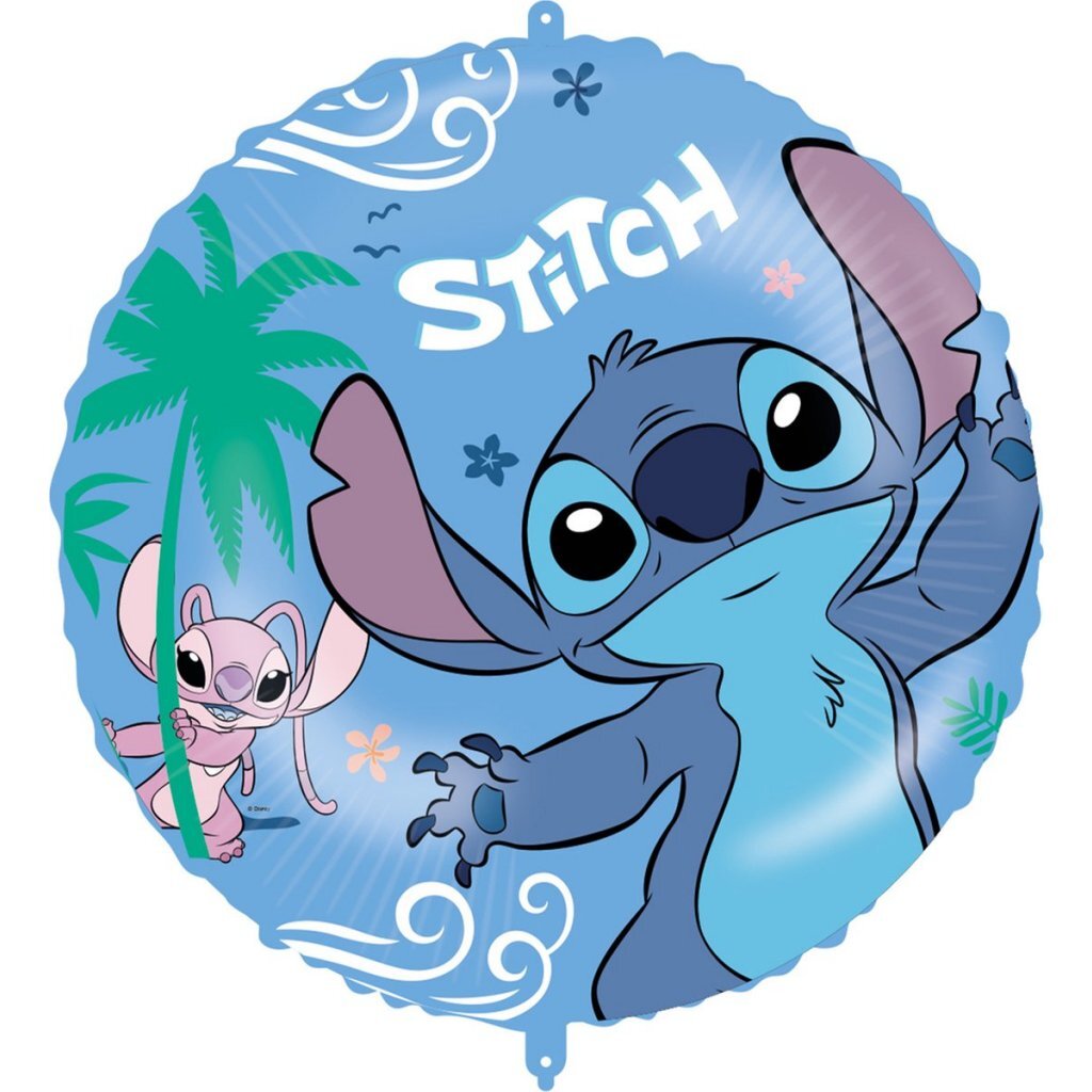 Disney Stitch &Amp; Angel Folieballon 45 Cm Blauw