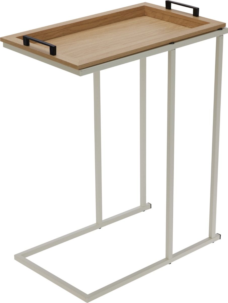 Bijzettafel Met Afneembaar Blad - Wit