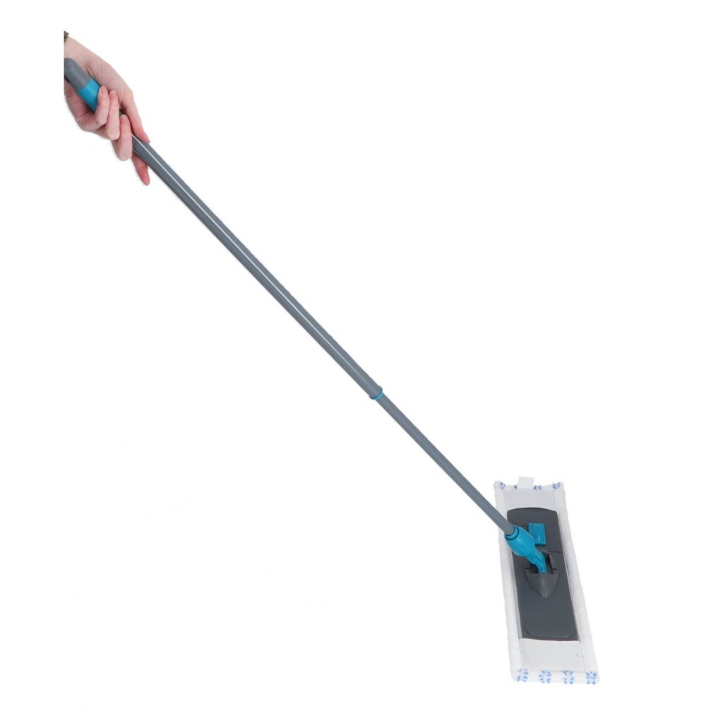 Linea Plushine Pro Dweil Met Telescopische Steel 130 Cm Grijs/Blauw