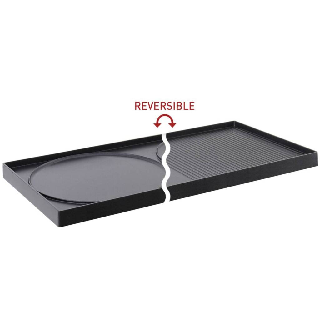 Fritel Sg 5190 Omkeerbare Bakplaat Zwart/Aluminium