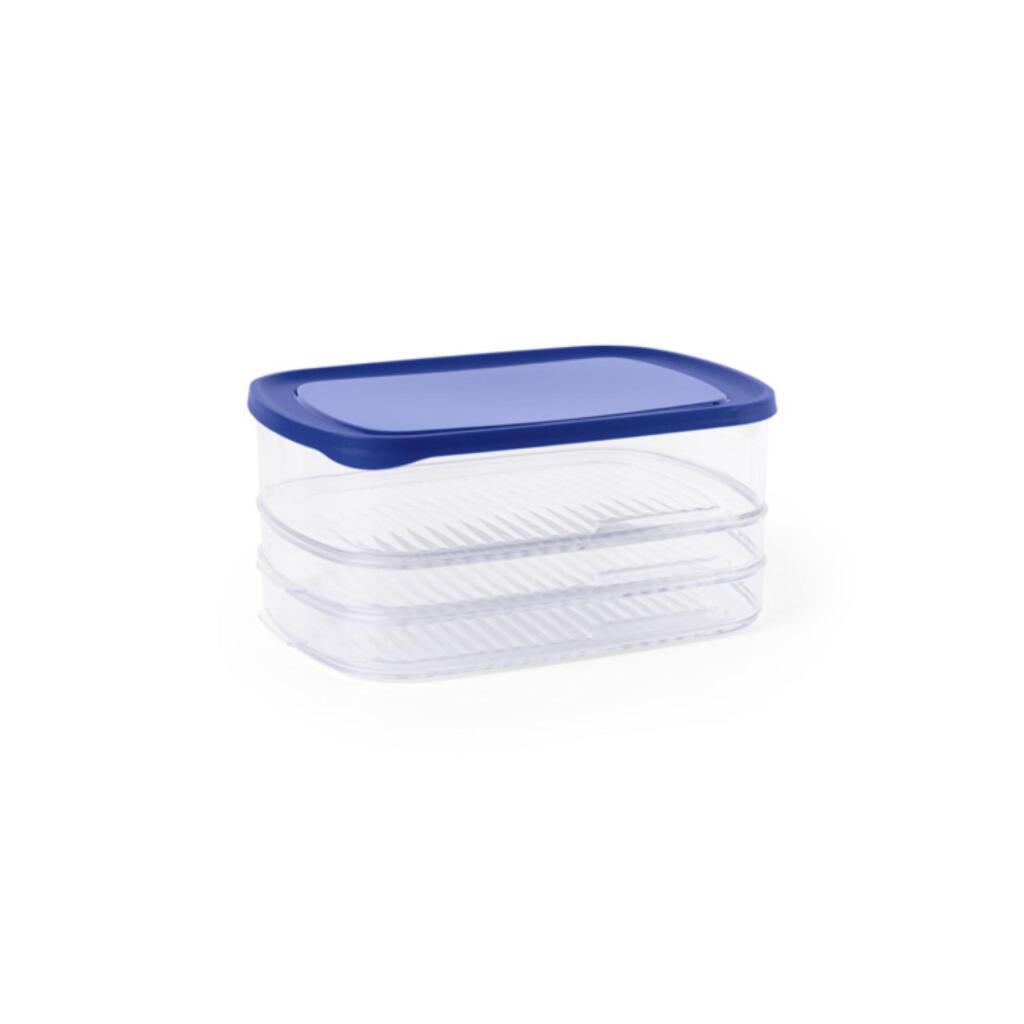 Day To Day Bewaardoos Vleeswaren En Kaas 3-Laags Blauw/Transparant