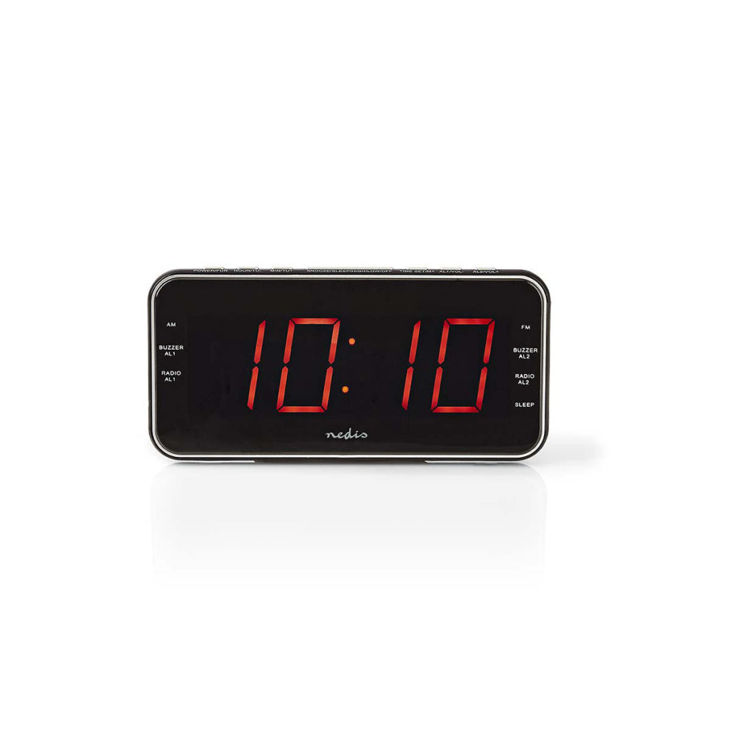 Nedis Clar004Bk Digitale Wekkerradio Led Van 1,8" Fm 20 Voorkeuze-Instellingen Sluimeren