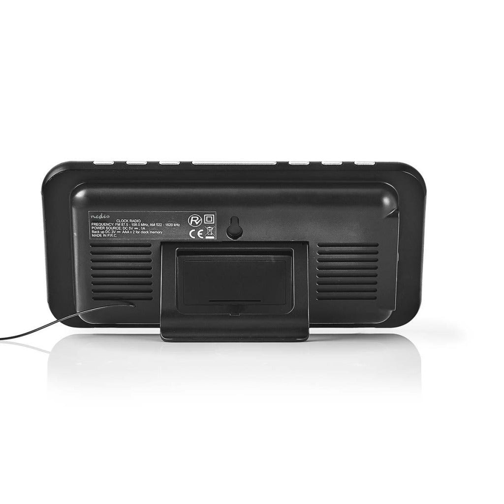 Nedis Clar004Bk Digitale Wekkerradio Led Van 1,8" Fm 20 Voorkeuze-Instellingen Sluimeren