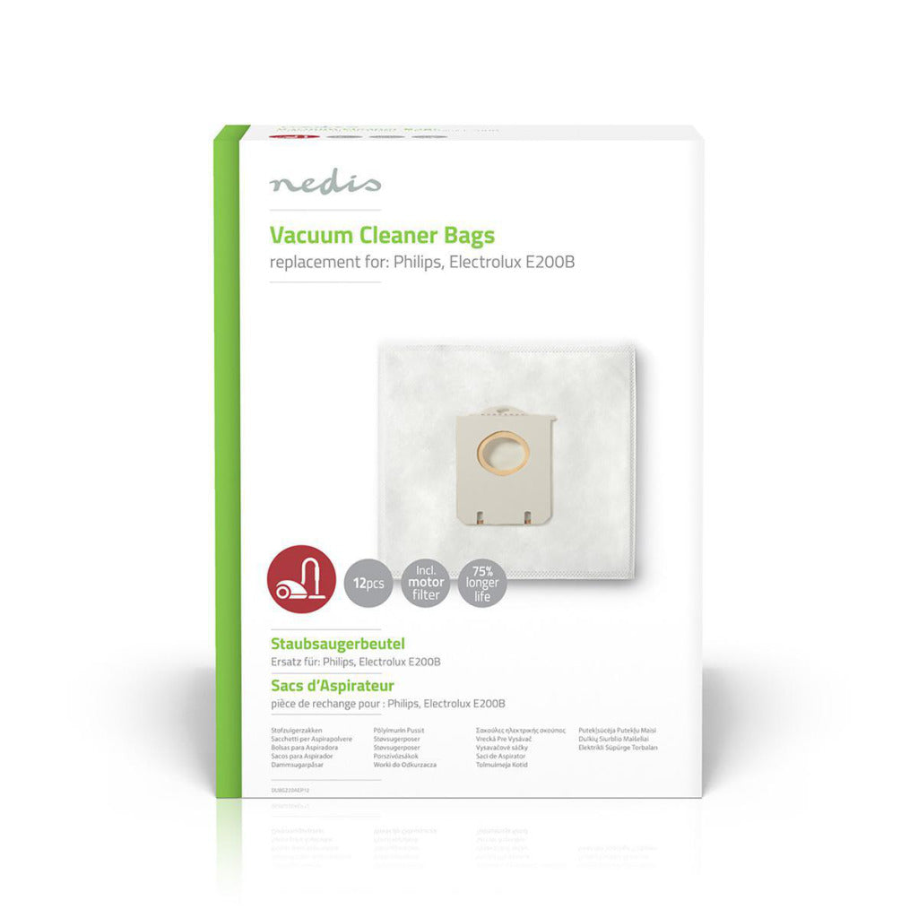 Nedis Dubg220Aep12 Stofzuigerzak Philips, Electrolux E200B