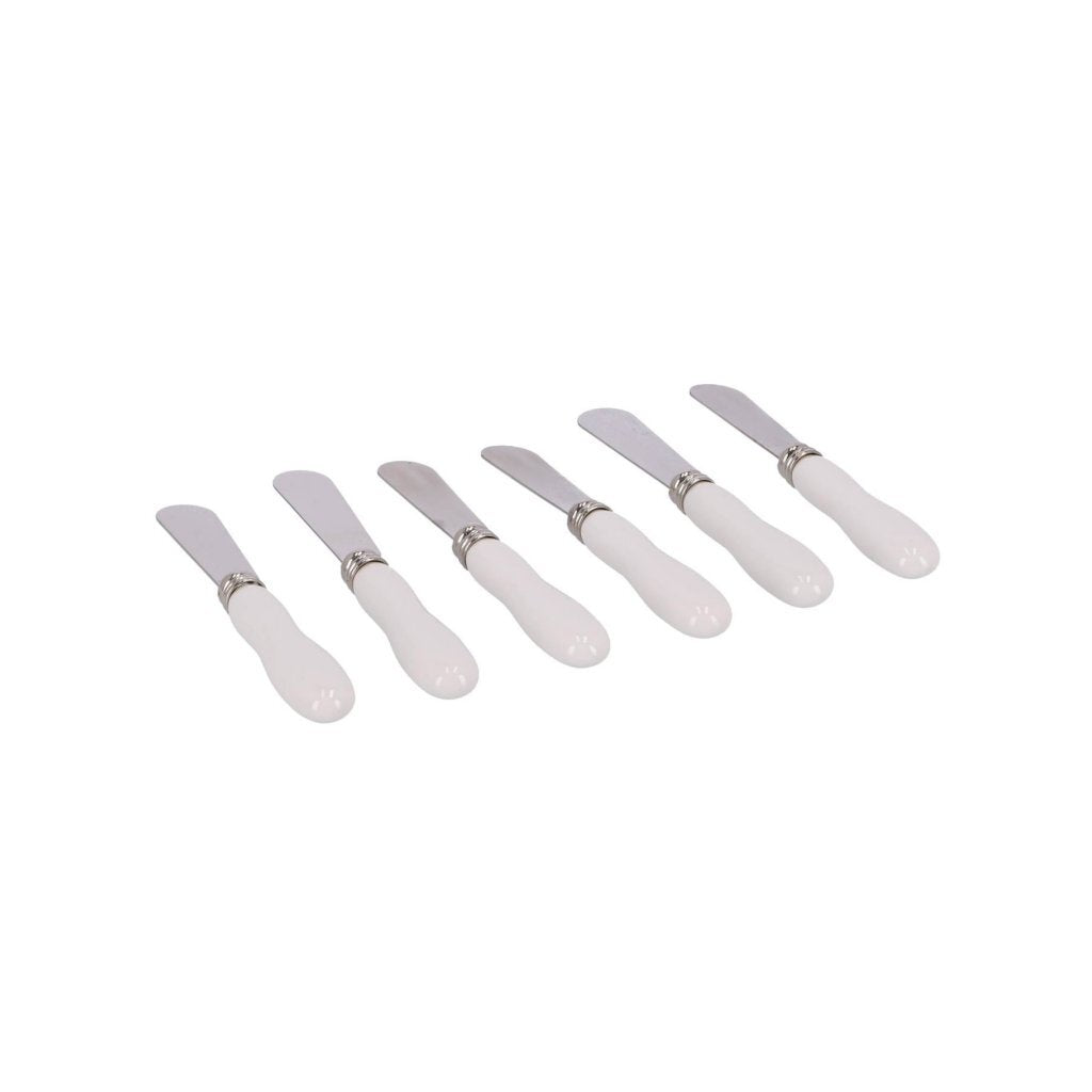 Cosyandtrendy Botermesjes 13.5 Cm 6 Stuks Rvs/Wit