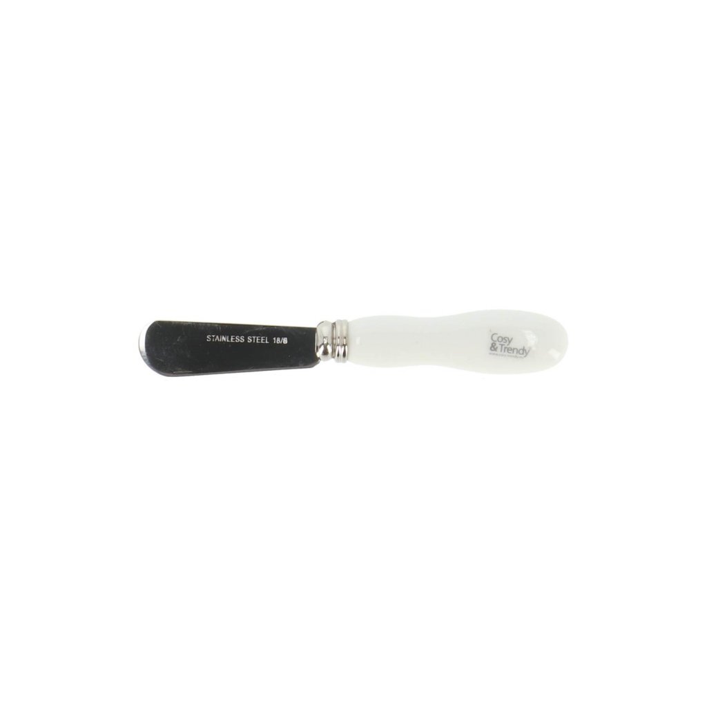 Cosyandtrendy Botermesjes 13.5 Cm 6 Stuks Rvs/Wit