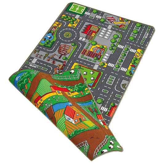 Overige Merken Speelkleed Duo Stad En Boerderij 67X100 Cm