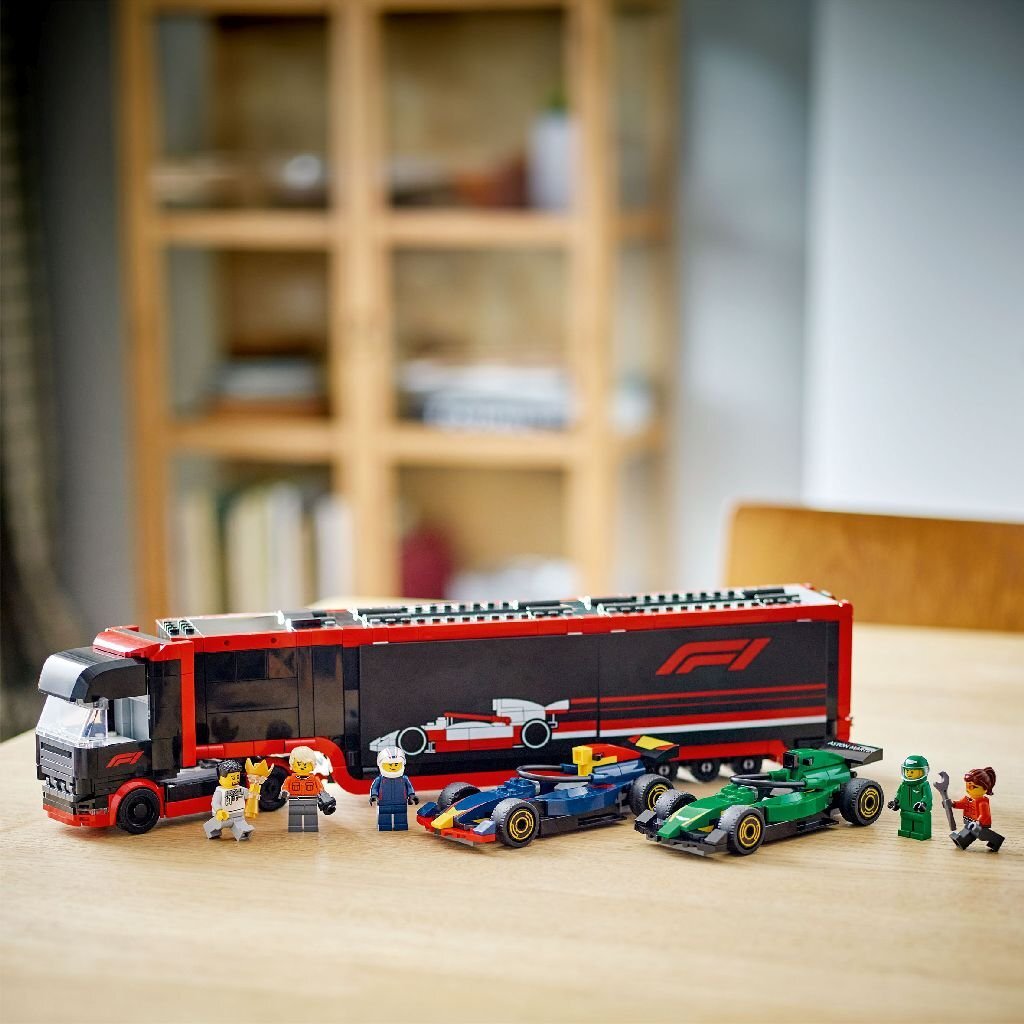 Lego City 60445 F1 Truck Met Rb20 En Amr24 F1 Auto'S