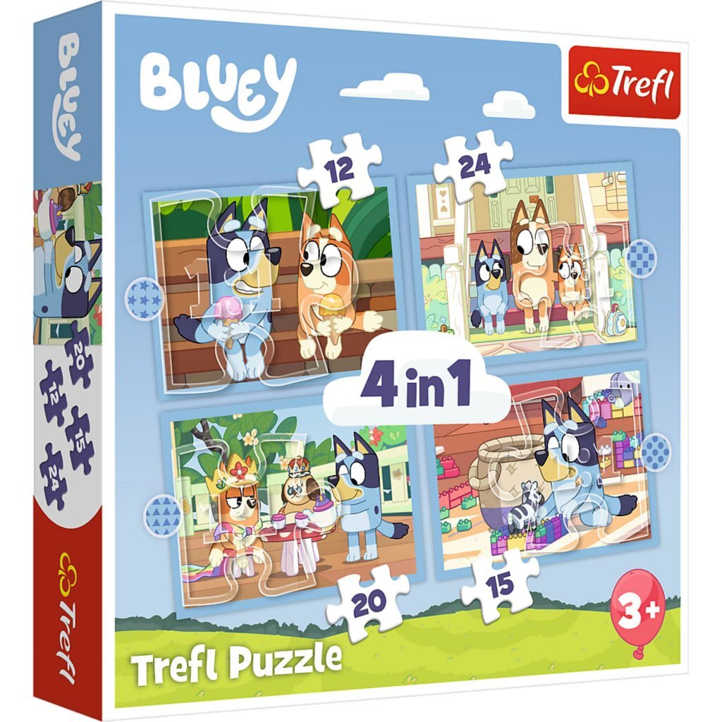Trefl Bluey 4In1 Puzzel 12-24 Stukjes
