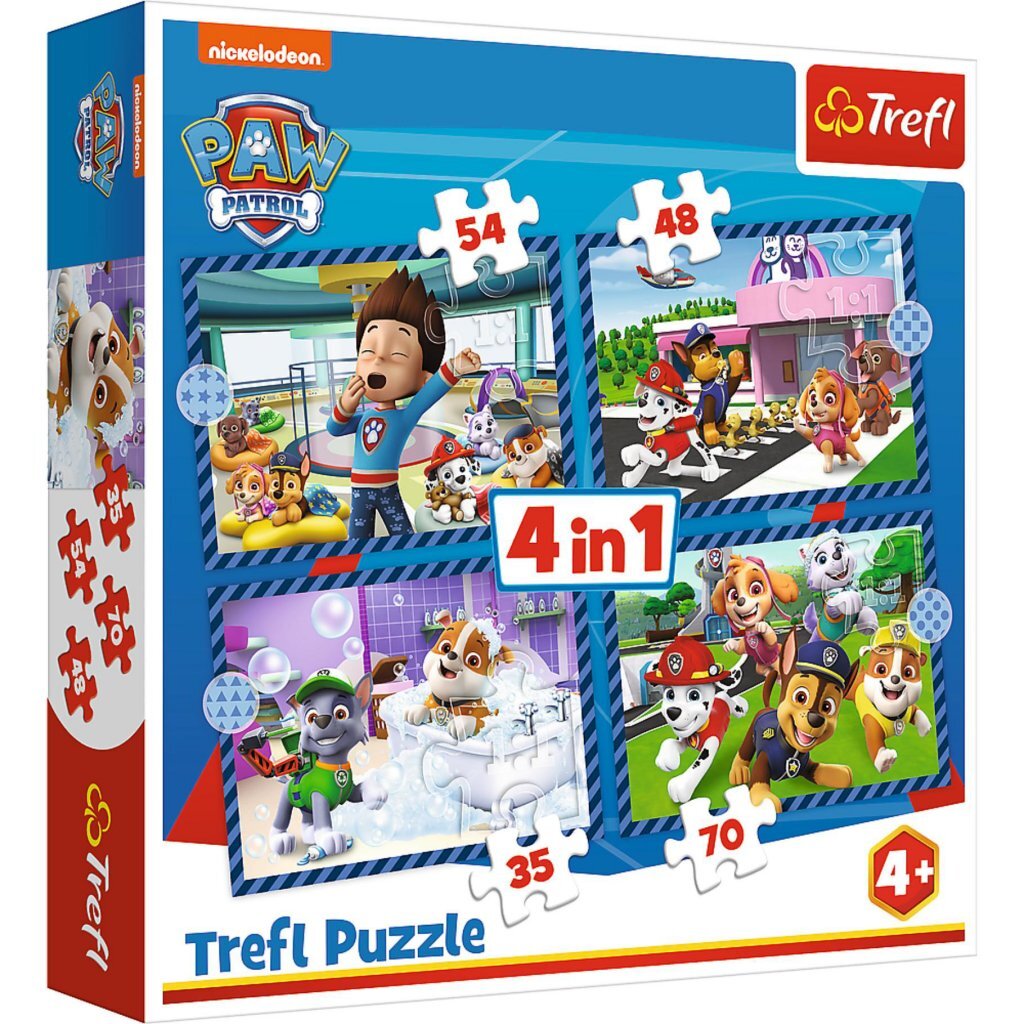 Trefl Paw Patrol 4In1 Puzzel 35-70 Stukjes