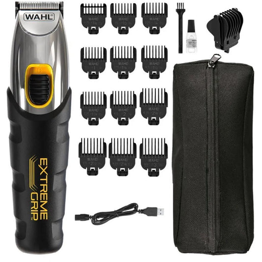 Wahl Extreme Grip Baardtrimmer Zwart/Geel/Chroom